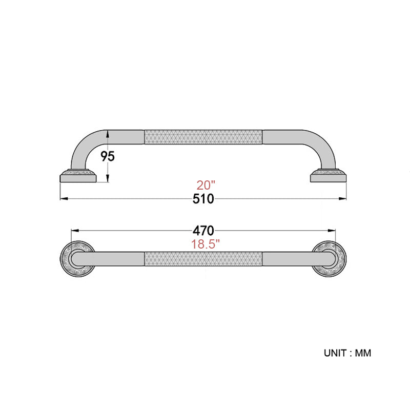 29.5cm Long Antique Brass Wall Mounted Single Towel Bar Towel Holder Solid  Brass Towel Rack